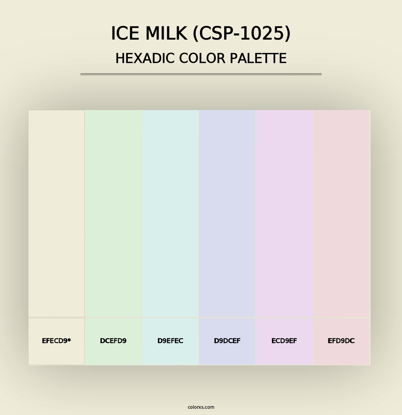 Ice Milk (CSP-1025) - Hexadic Color Palette