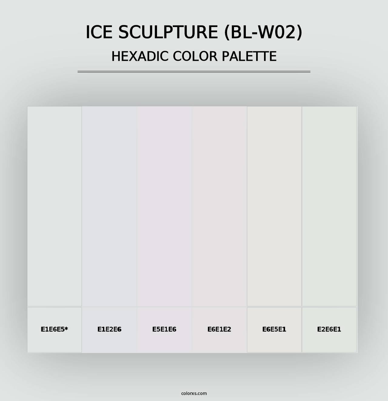 Ice Sculpture (BL-W02) - Hexadic Color Palette