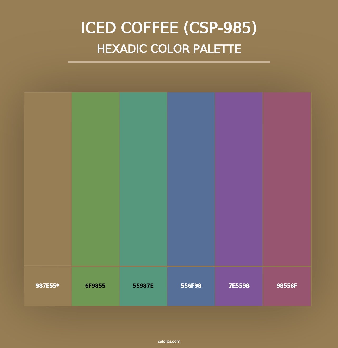 Iced Coffee (CSP-985) - Hexadic Color Palette