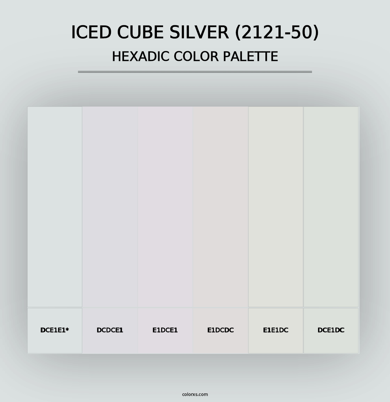 Iced Cube Silver (2121-50) - Hexadic Color Palette