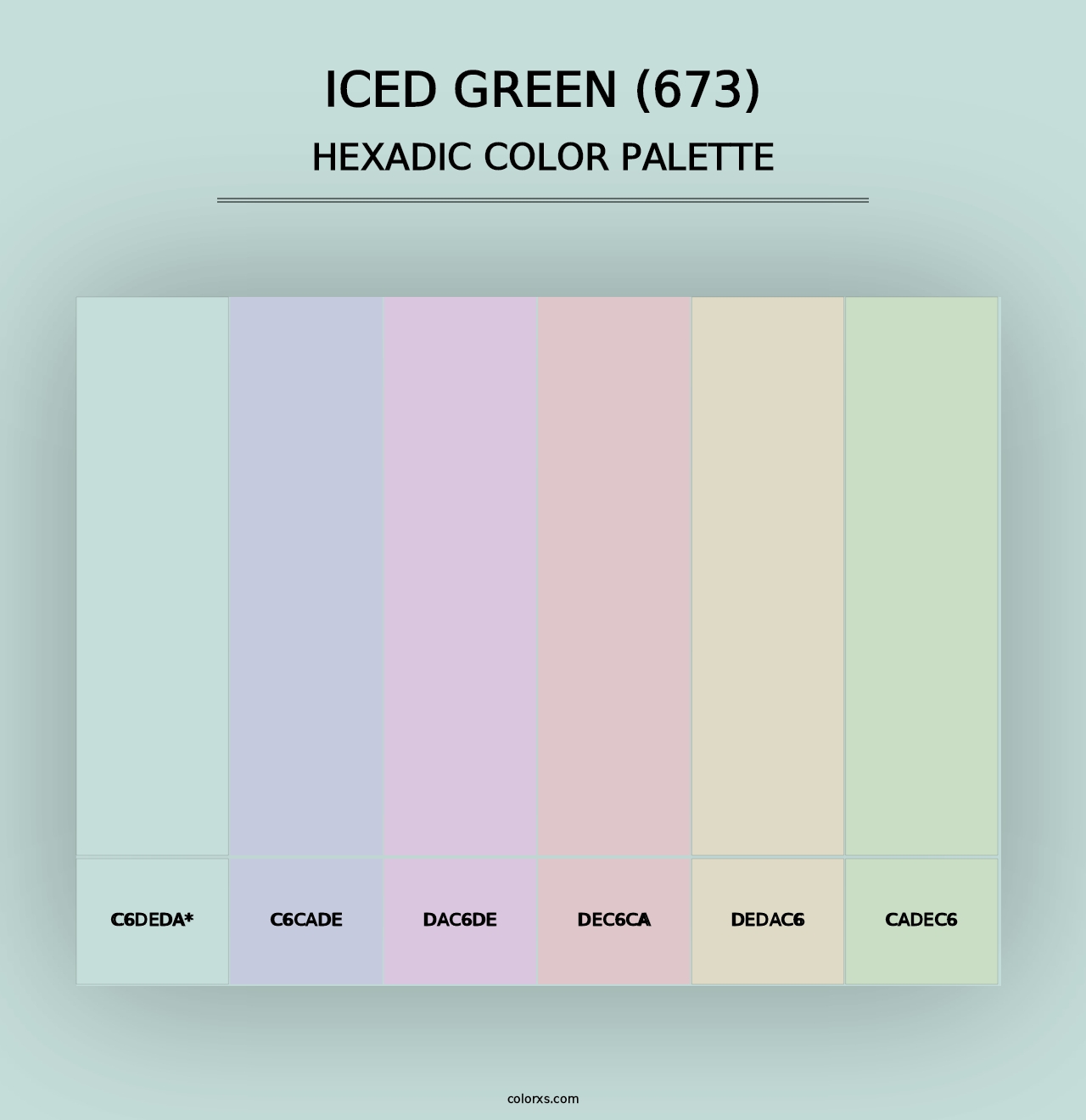 Iced Green (673) - Hexadic Color Palette