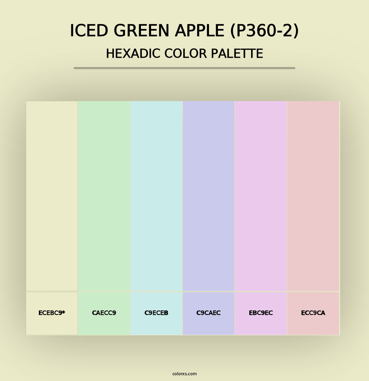 Iced Green Apple (P360-2) - Hexadic Color Palette