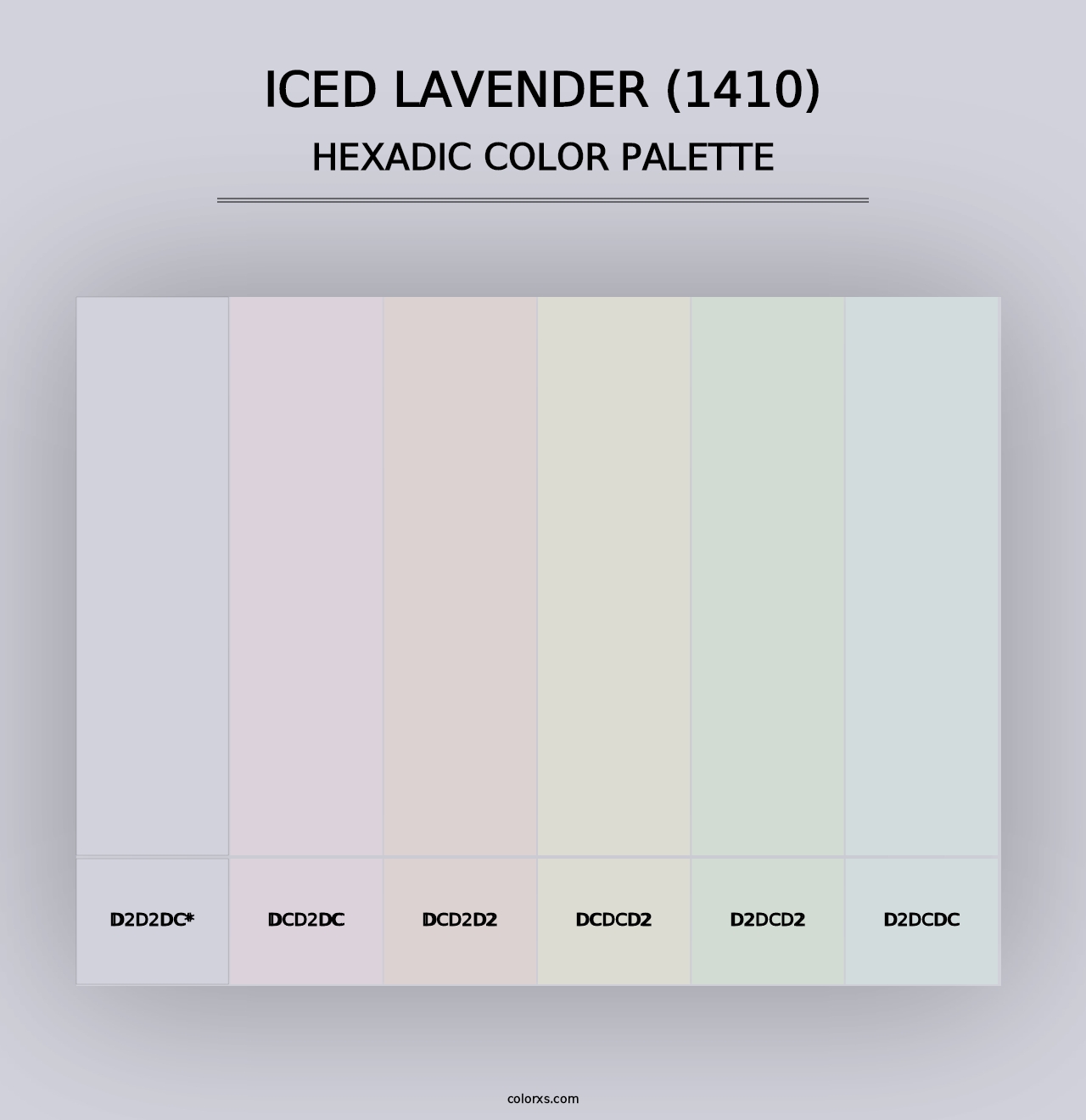 Iced Lavender (1410) - Hexadic Color Palette