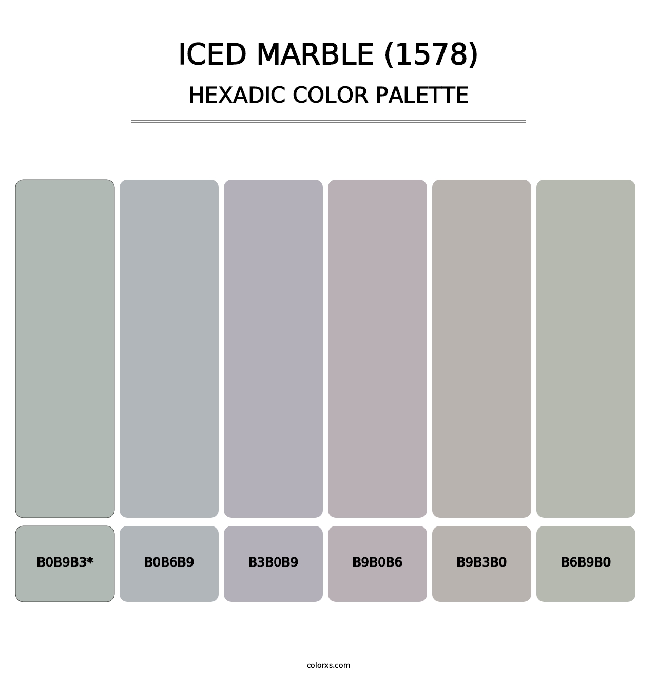 Iced Marble (1578) - Hexadic Color Palette