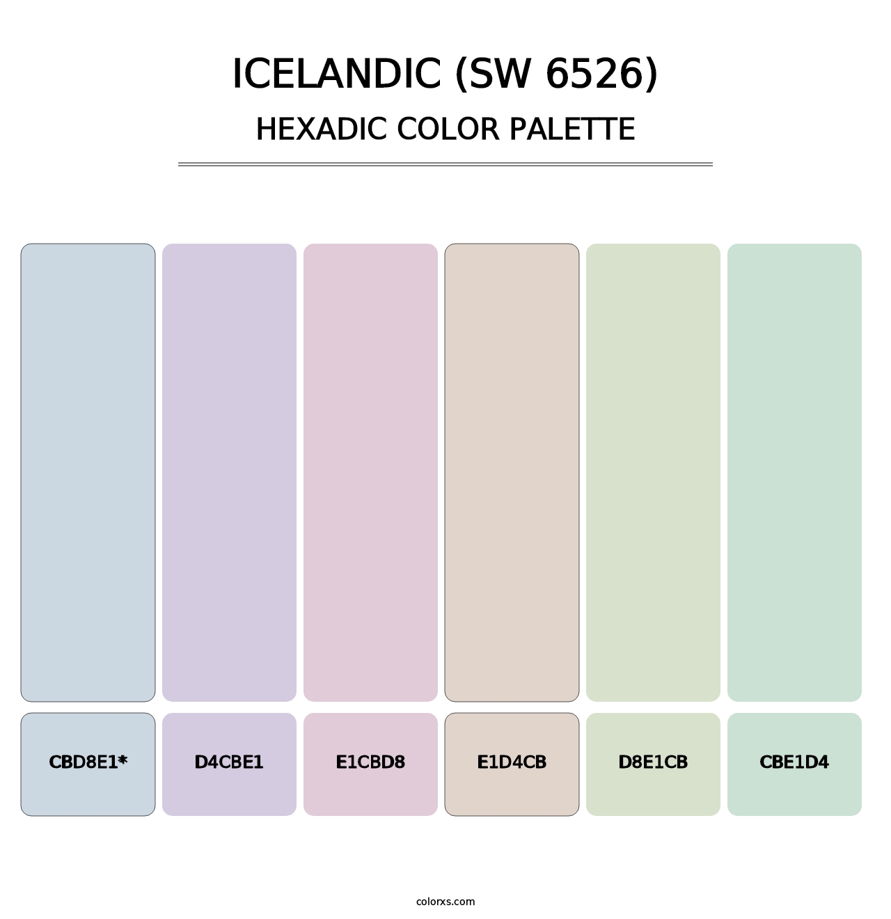 Icelandic (SW 6526) - Hexadic Color Palette