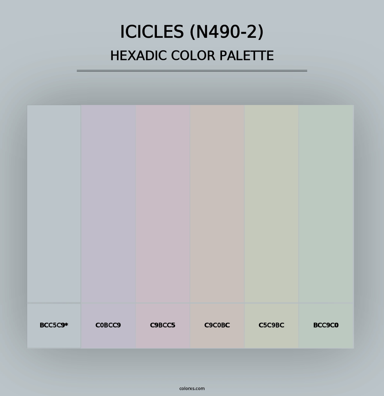 Icicles (N490-2) - Hexadic Color Palette