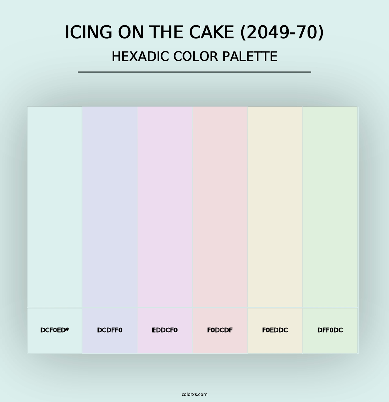 Icing on the Cake (2049-70) - Hexadic Color Palette