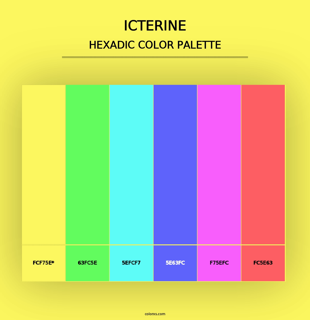 Icterine - Hexadic Color Palette