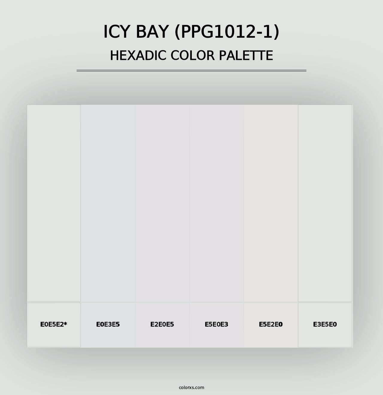 Icy Bay (PPG1012-1) - Hexadic Color Palette