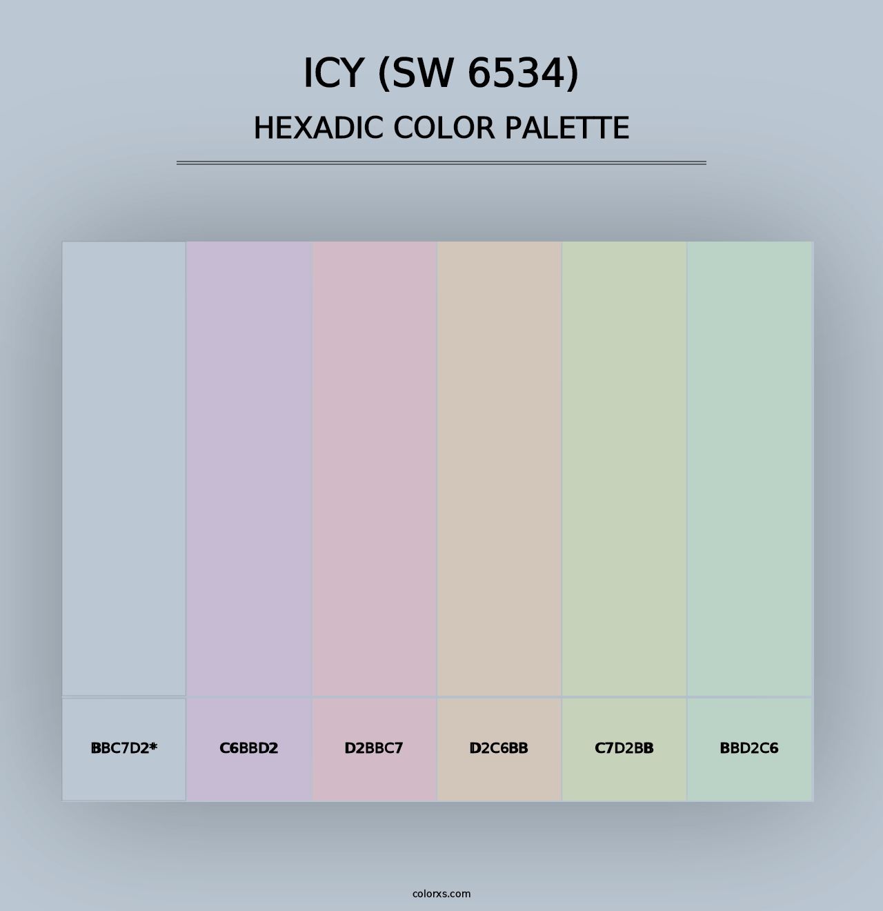 Icy (SW 6534) - Hexadic Color Palette