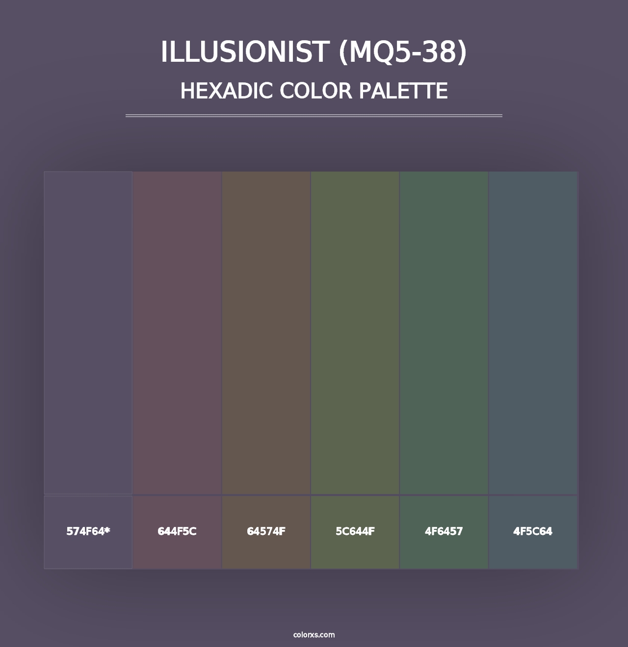 Illusionist (MQ5-38) - Hexadic Color Palette