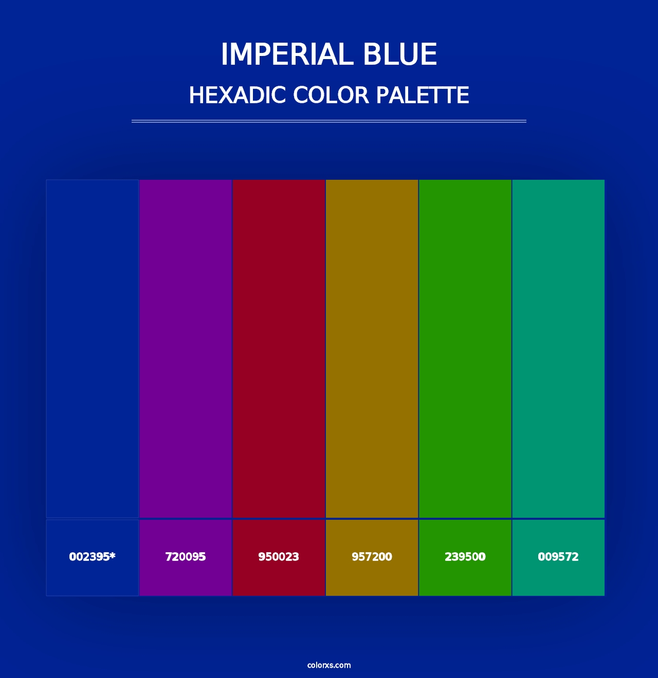 Imperial Blue - Hexadic Color Palette