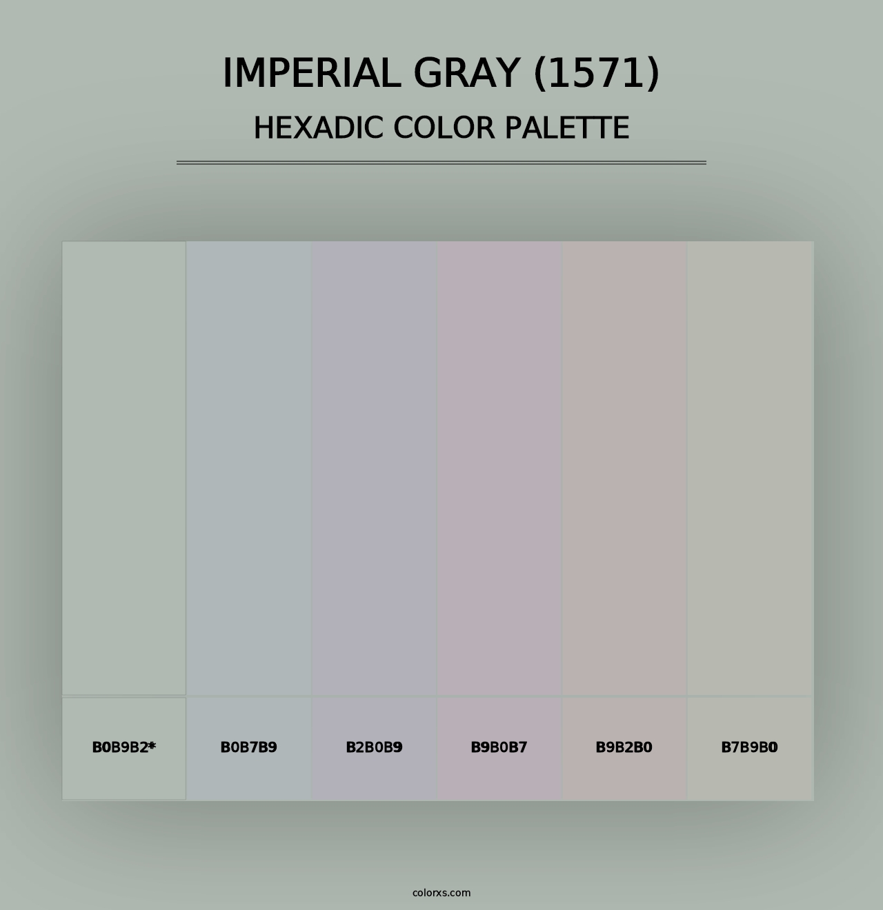 Imperial Gray (1571) - Hexadic Color Palette