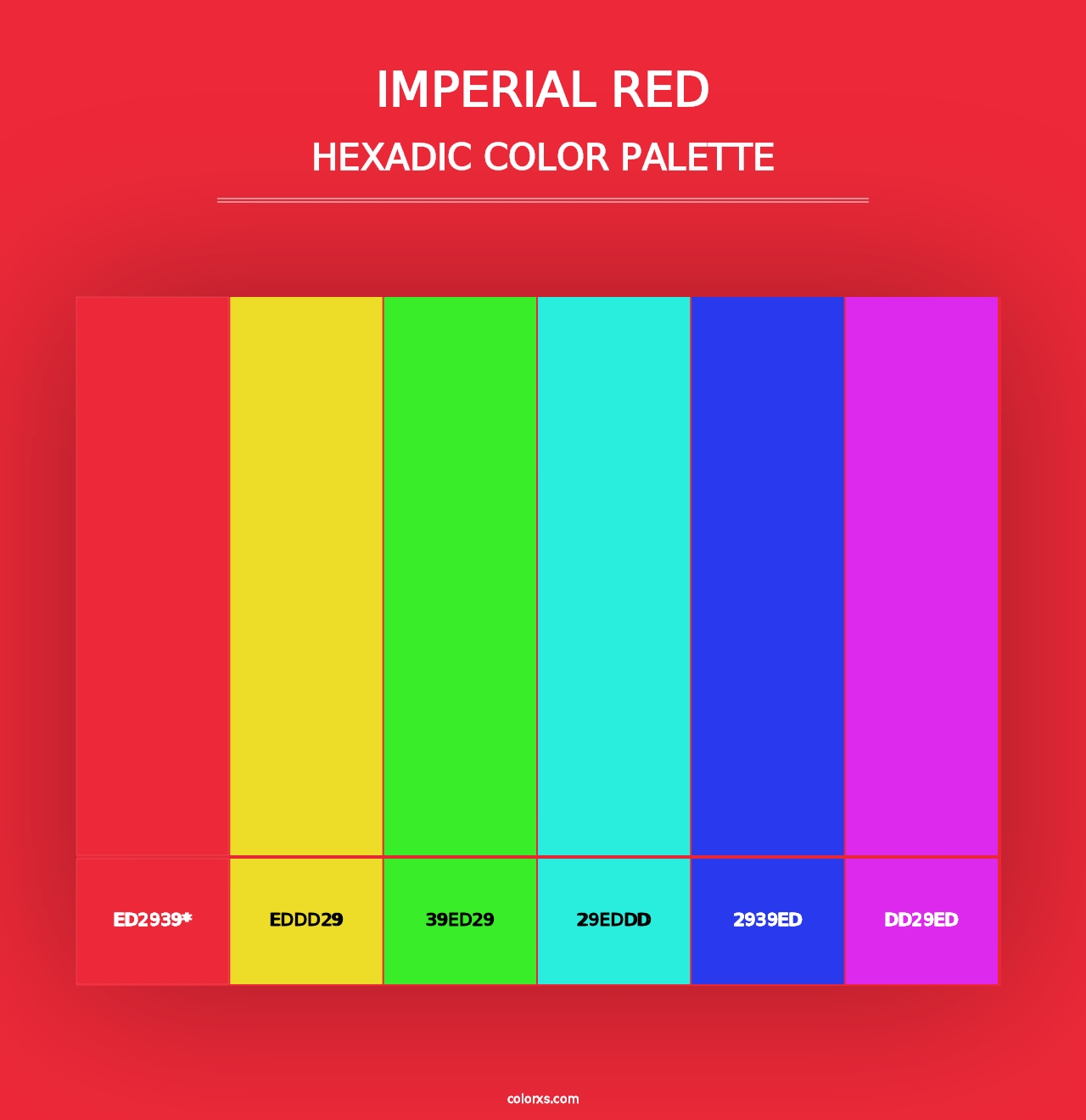 Imperial Red - Hexadic Color Palette