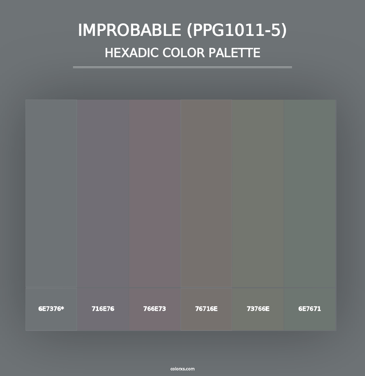 Improbable (PPG1011-5) - Hexadic Color Palette