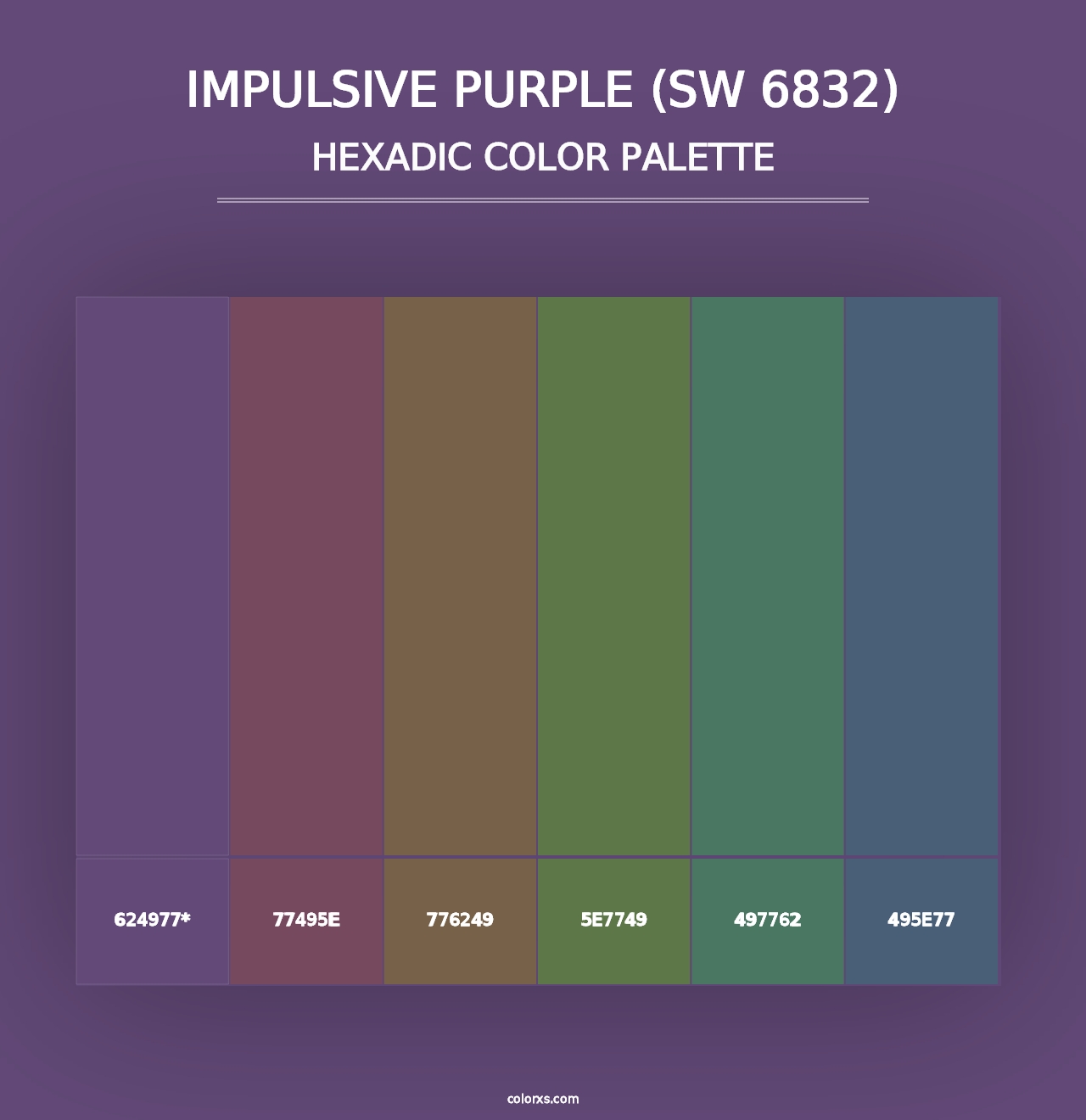 Impulsive Purple (SW 6832) - Hexadic Color Palette