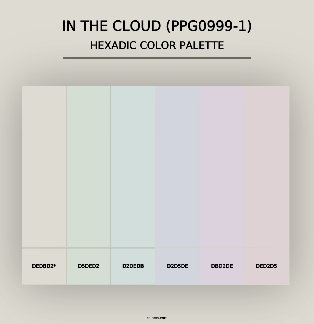 In The Cloud (PPG0999-1) - Hexadic Color Palette