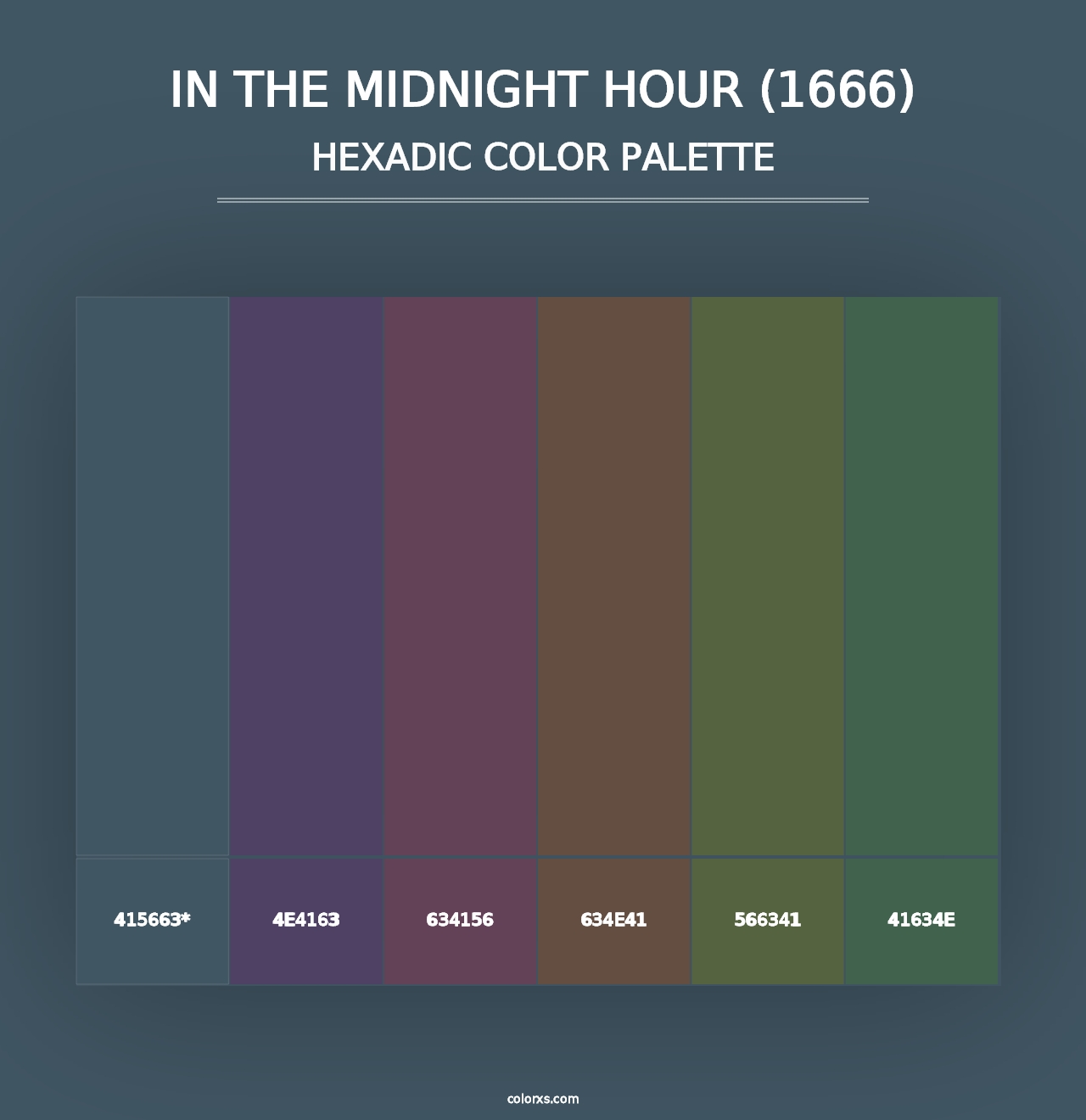 In the Midnight Hour (1666) - Hexadic Color Palette