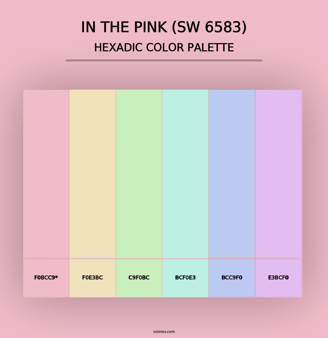 In the Pink (SW 6583) - Hexadic Color Palette