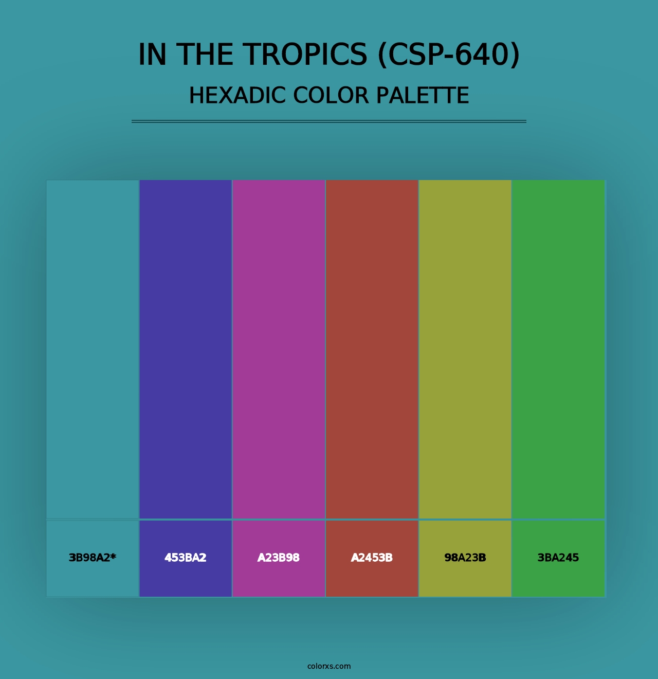 In the Tropics (CSP-640) - Hexadic Color Palette