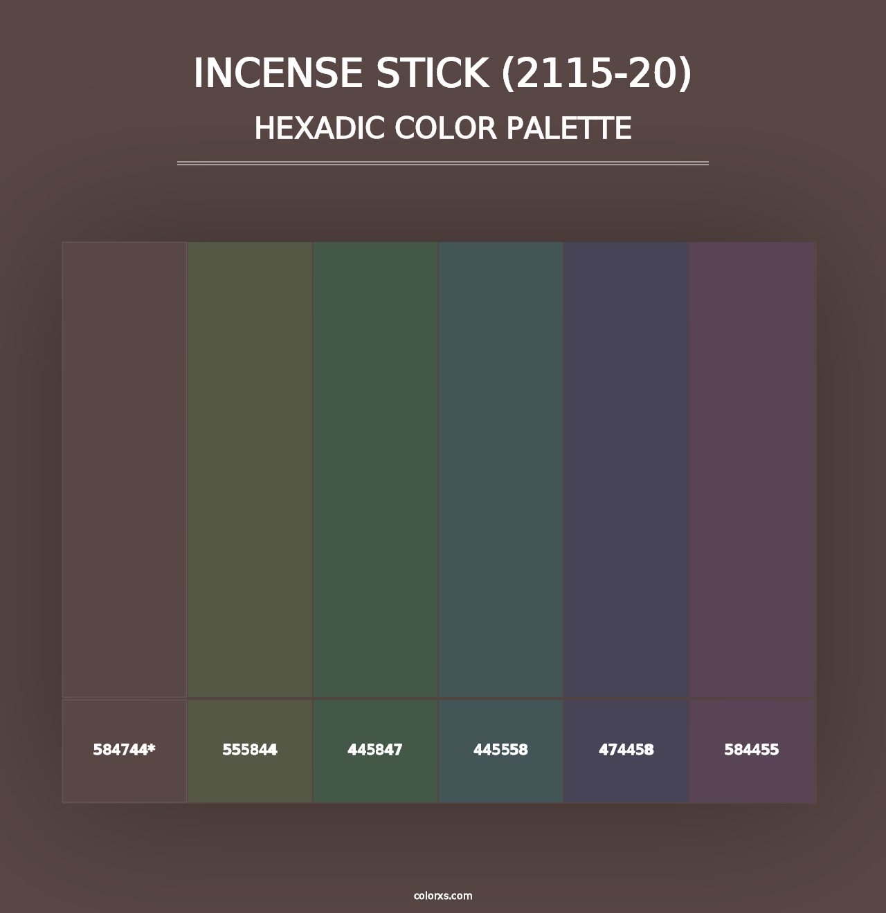 Incense Stick (2115-20) - Hexadic Color Palette