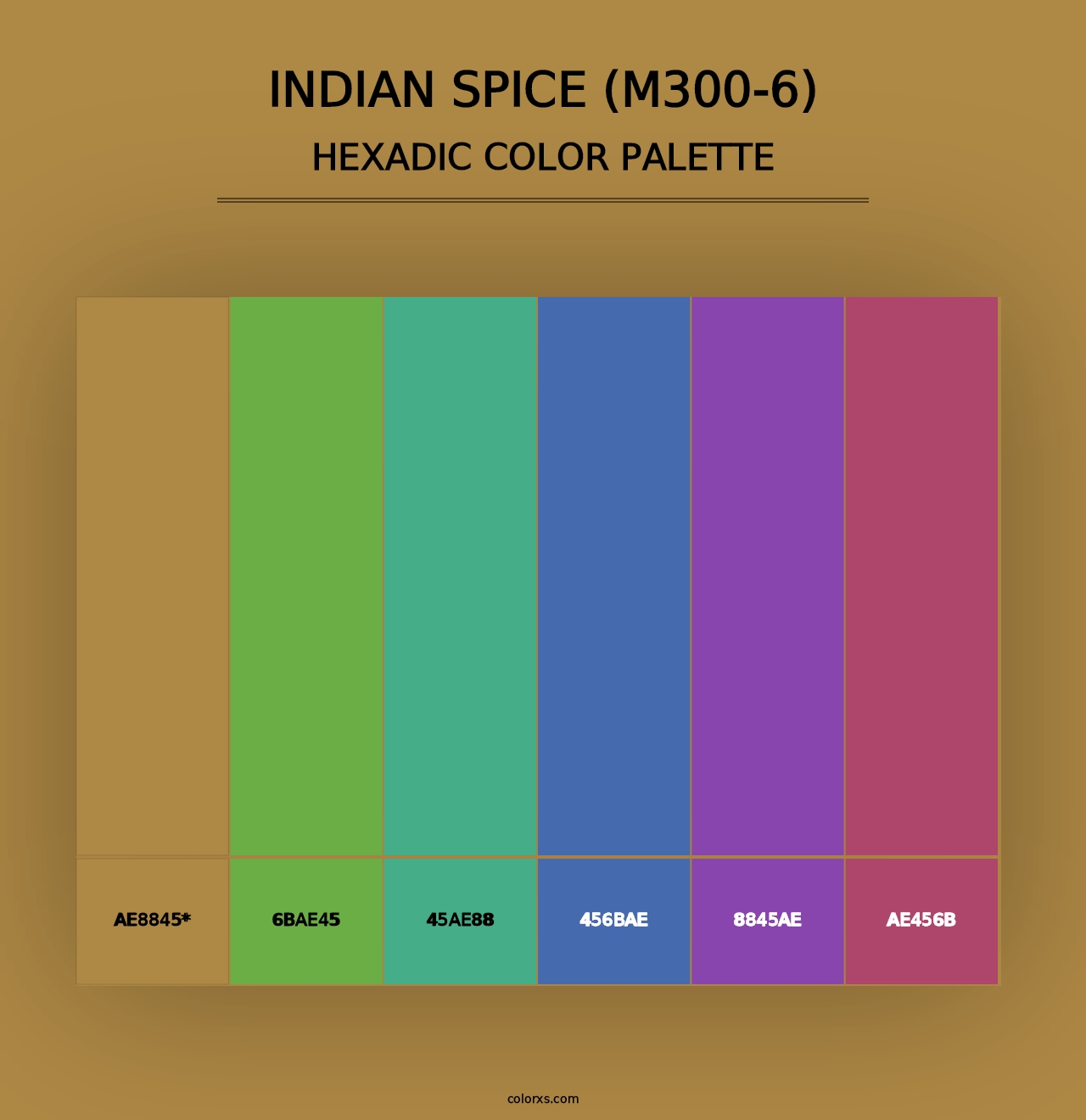 Indian Spice (M300-6) - Hexadic Color Palette