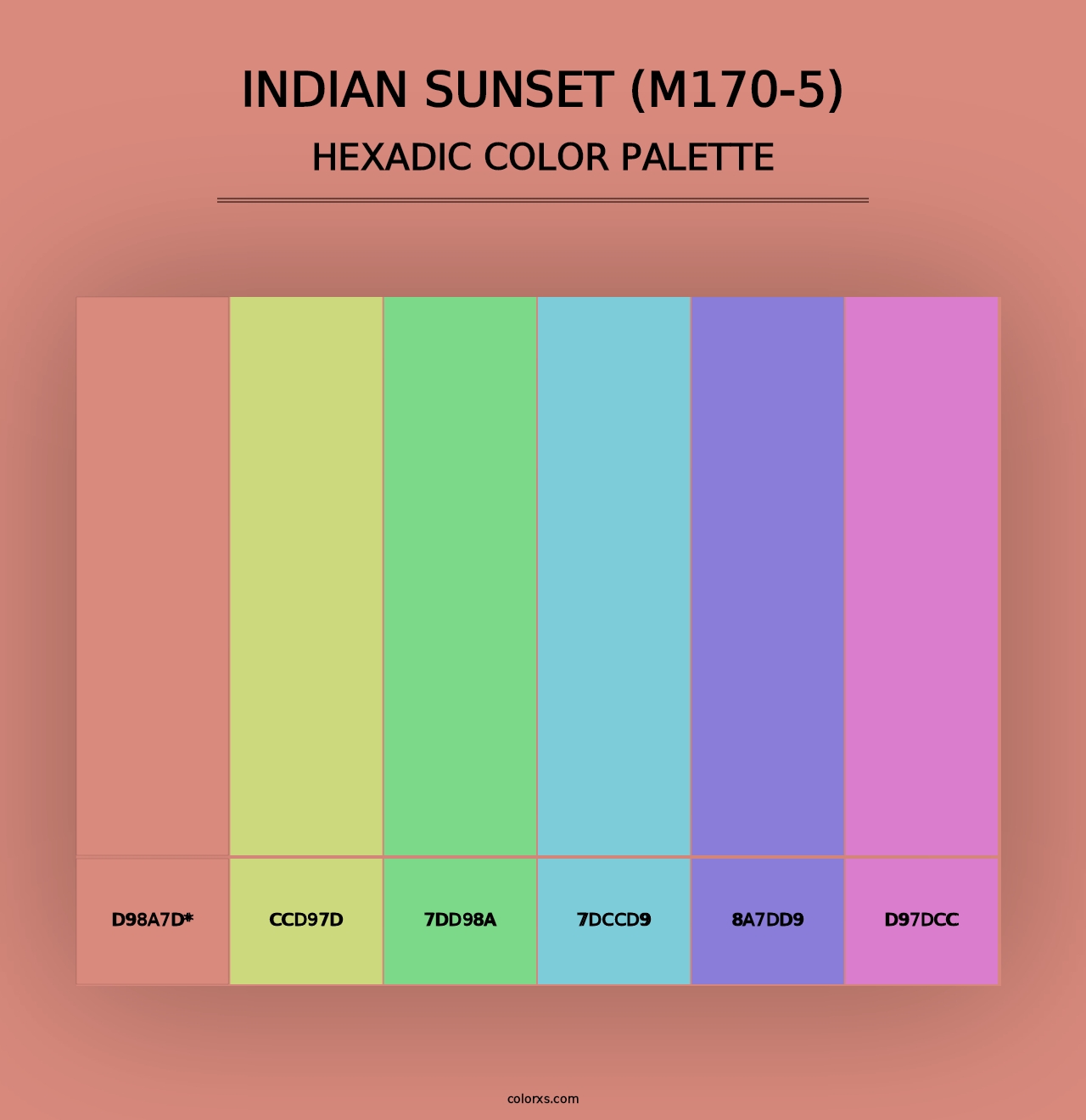 Indian Sunset (M170-5) - Hexadic Color Palette