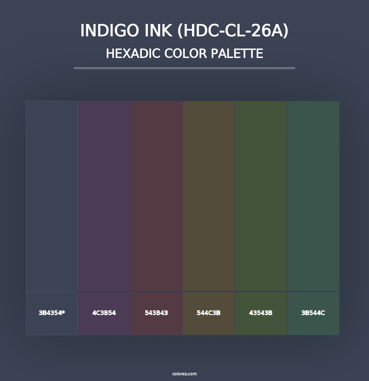 Indigo Ink (HDC-CL-26A) - Hexadic Color Palette