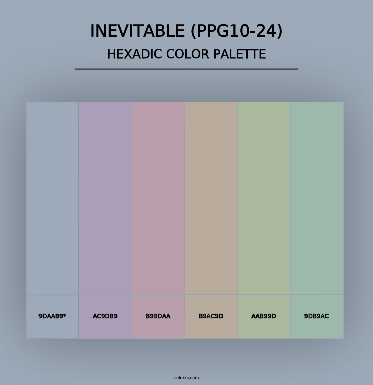 Inevitable (PPG10-24) - Hexadic Color Palette