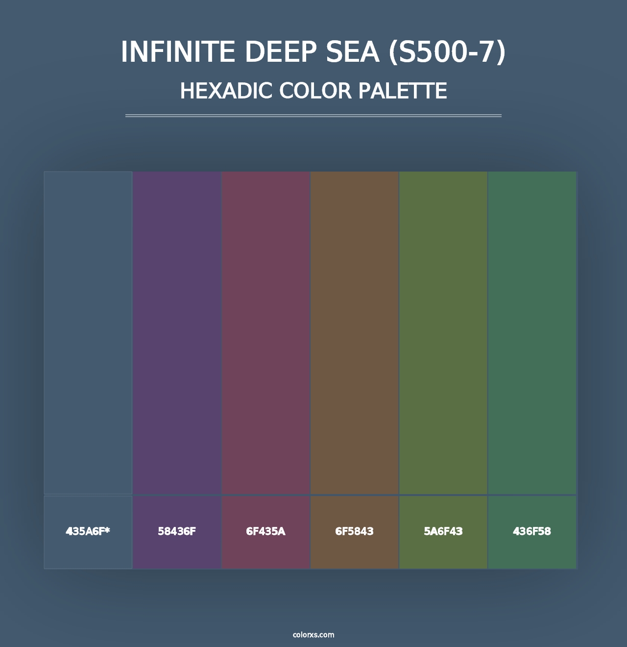 Infinite Deep Sea (S500-7) - Hexadic Color Palette