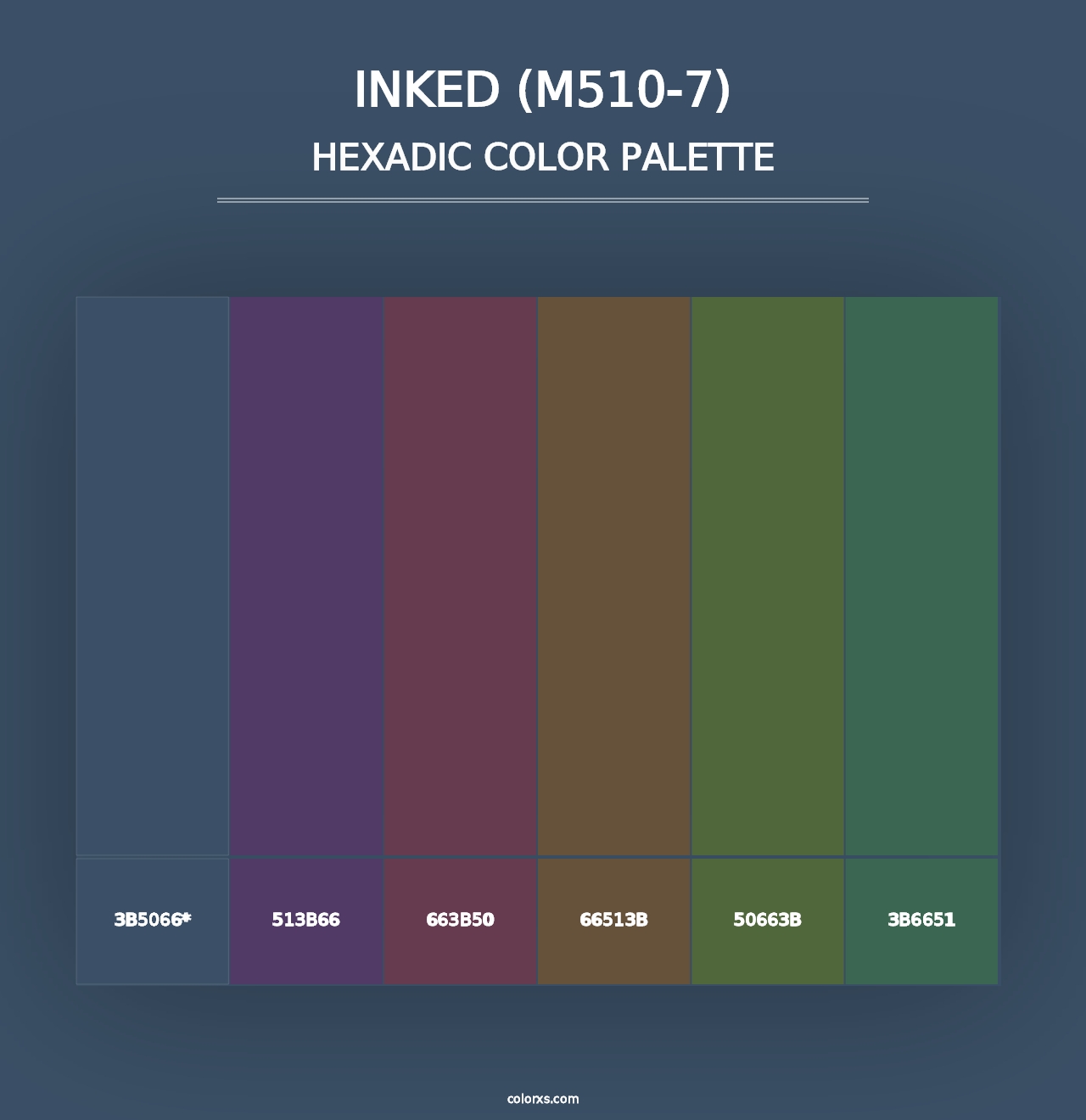 Inked (M510-7) - Hexadic Color Palette