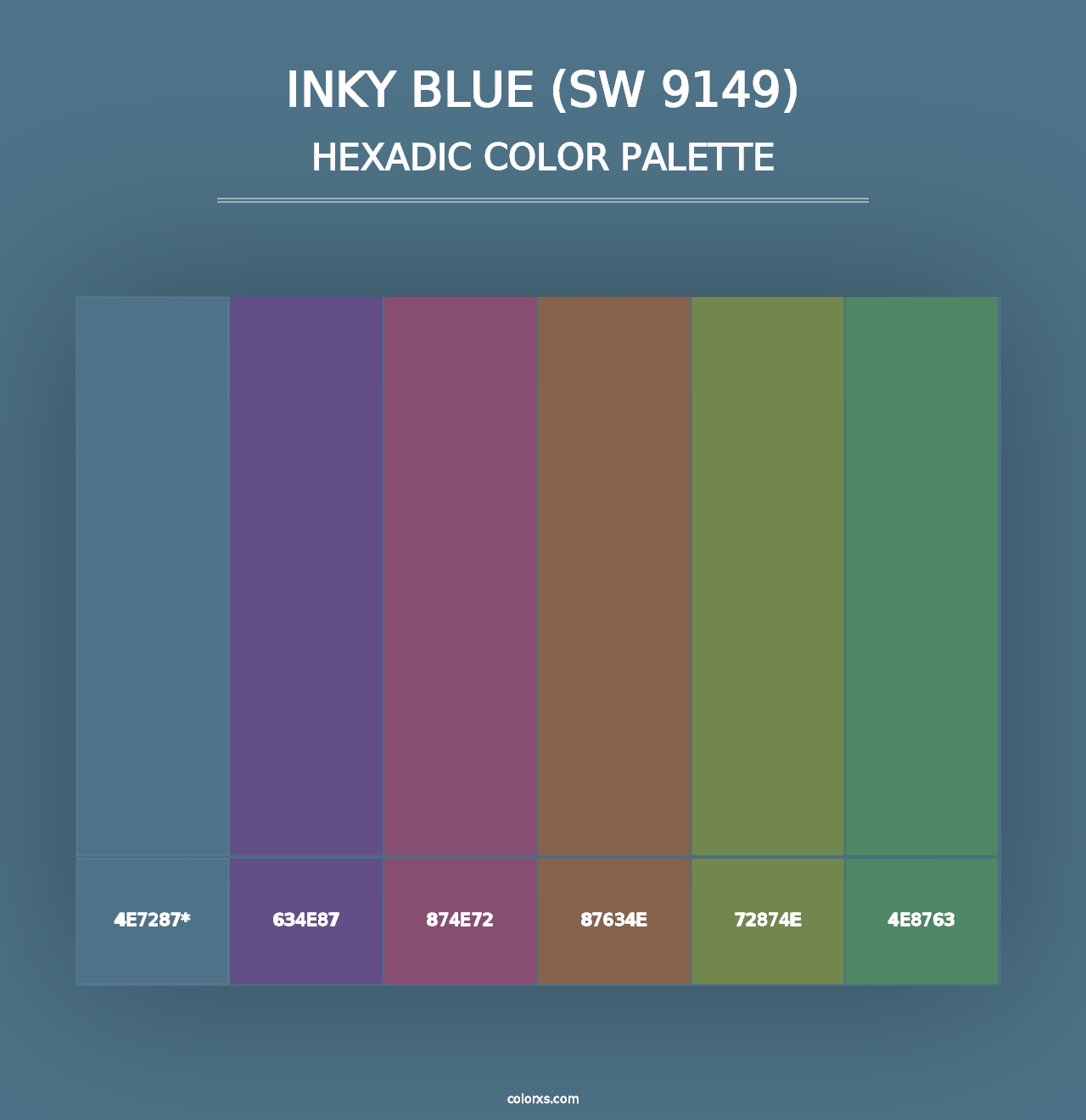 Inky Blue (SW 9149) - Hexadic Color Palette