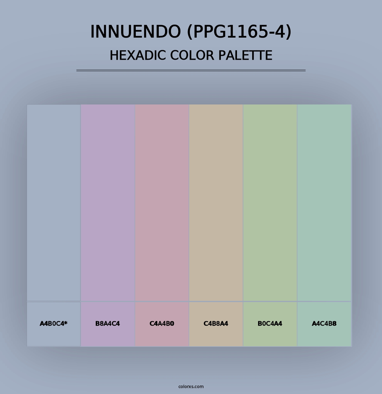 Innuendo (PPG1165-4) - Hexadic Color Palette