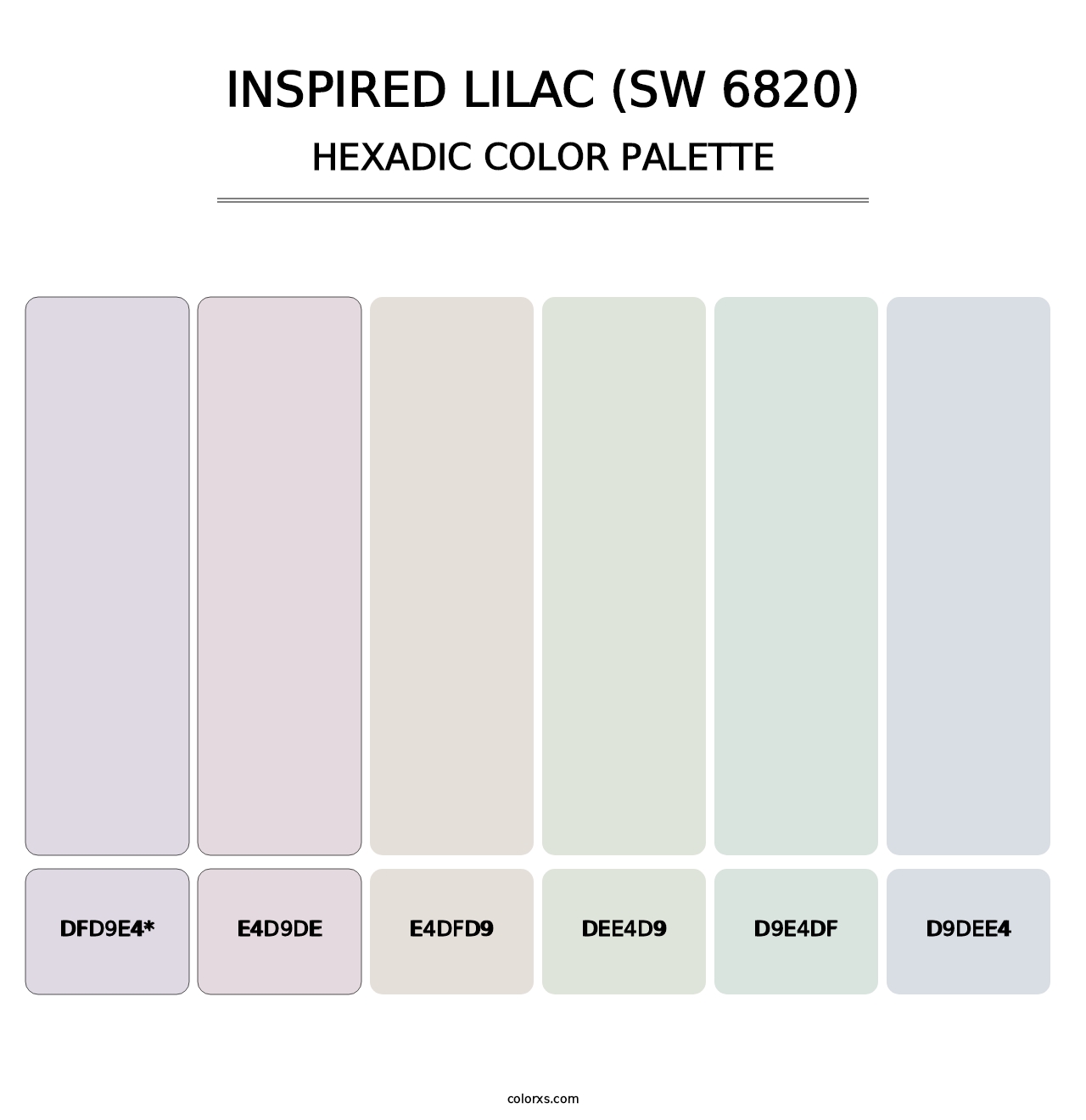 Inspired Lilac (SW 6820) - Hexadic Color Palette