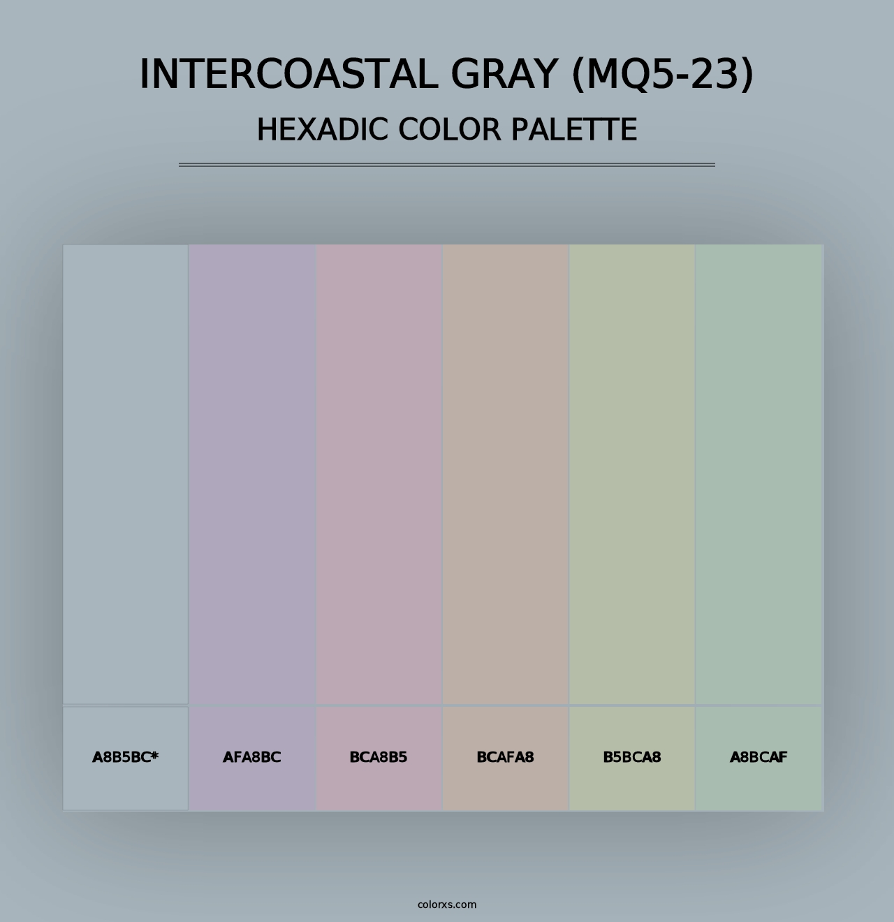 Intercoastal Gray (MQ5-23) - Hexadic Color Palette