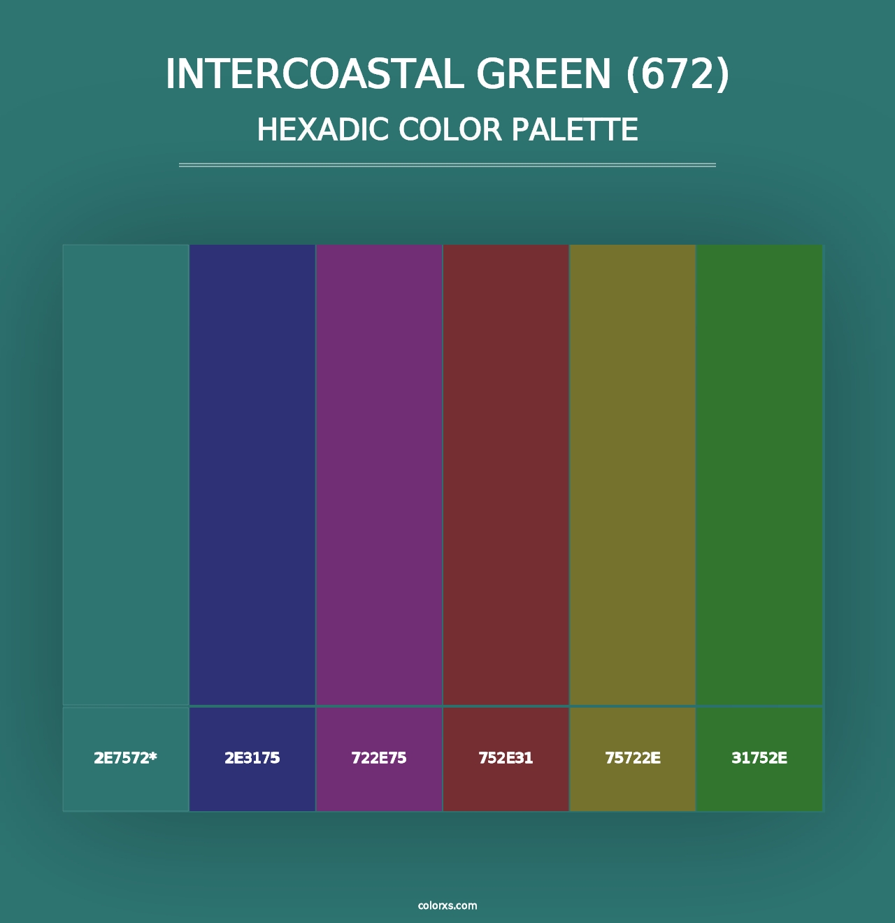 Intercoastal Green (672) - Hexadic Color Palette