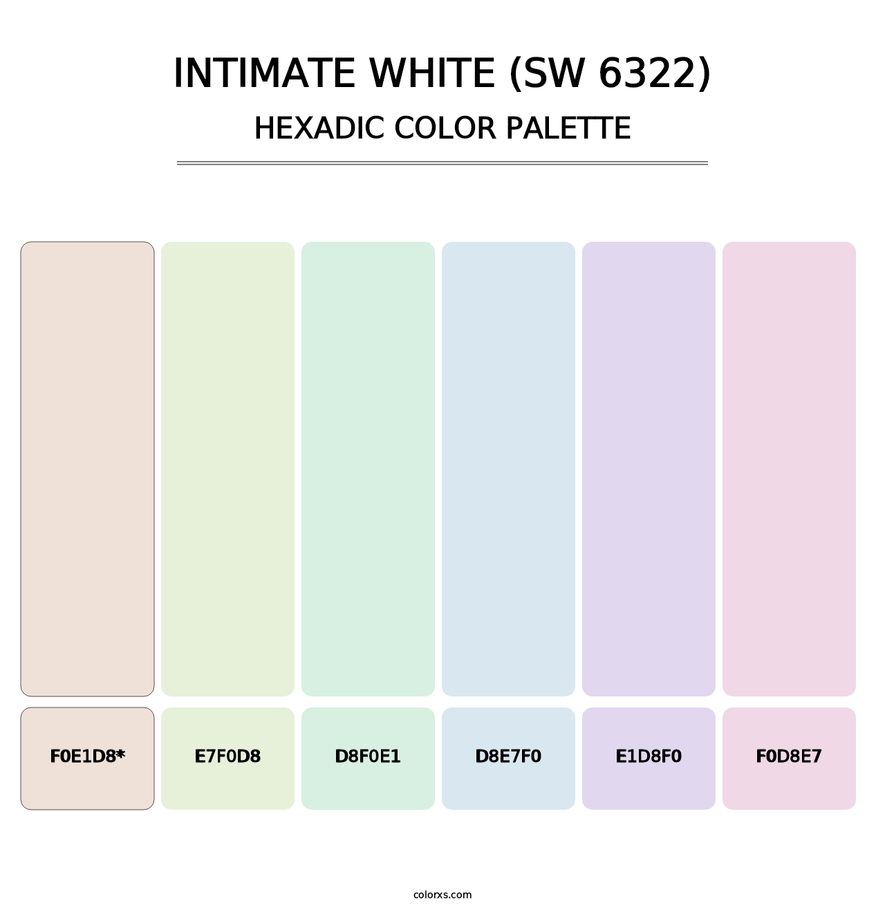 Intimate White (SW 6322) - Hexadic Color Palette