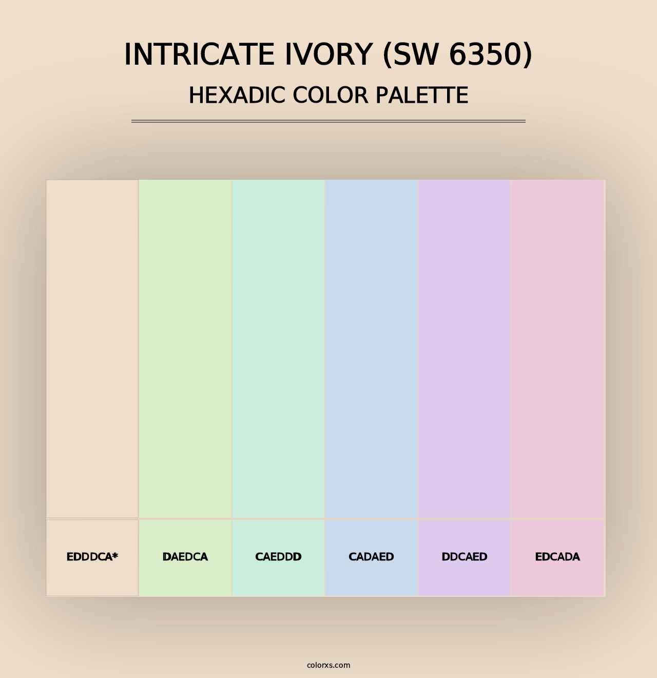 Intricate Ivory (SW 6350) - Hexadic Color Palette