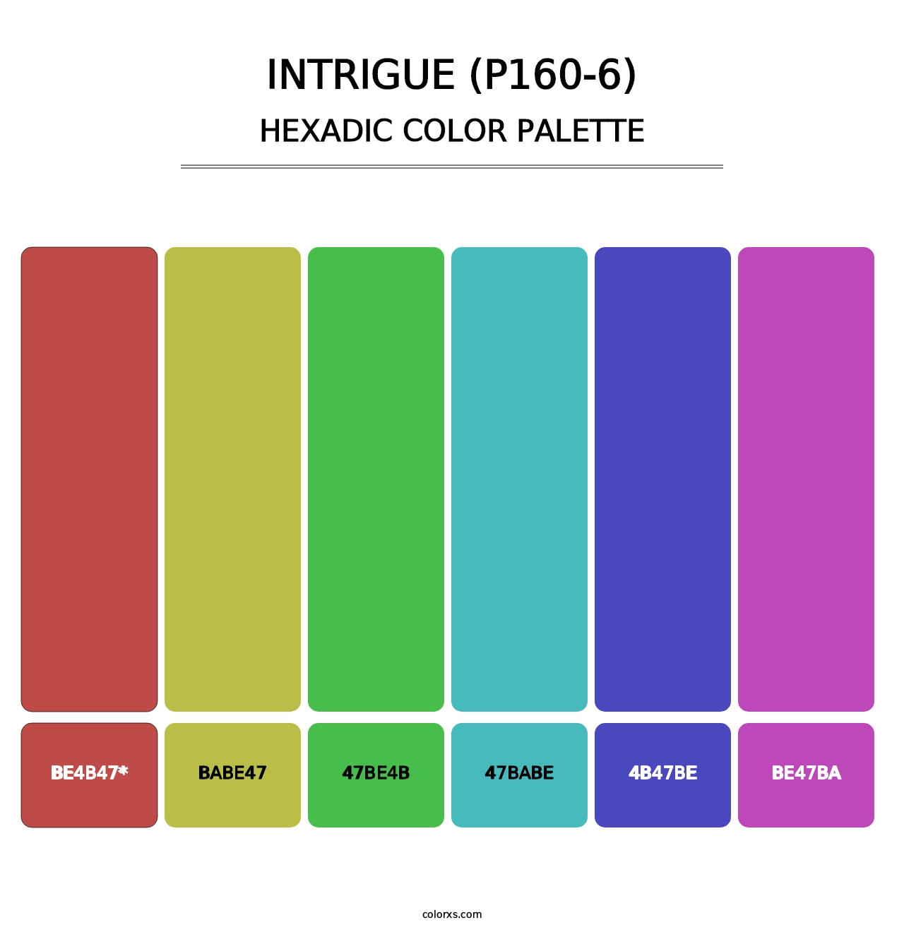 Intrigue (P160-6) - Hexadic Color Palette