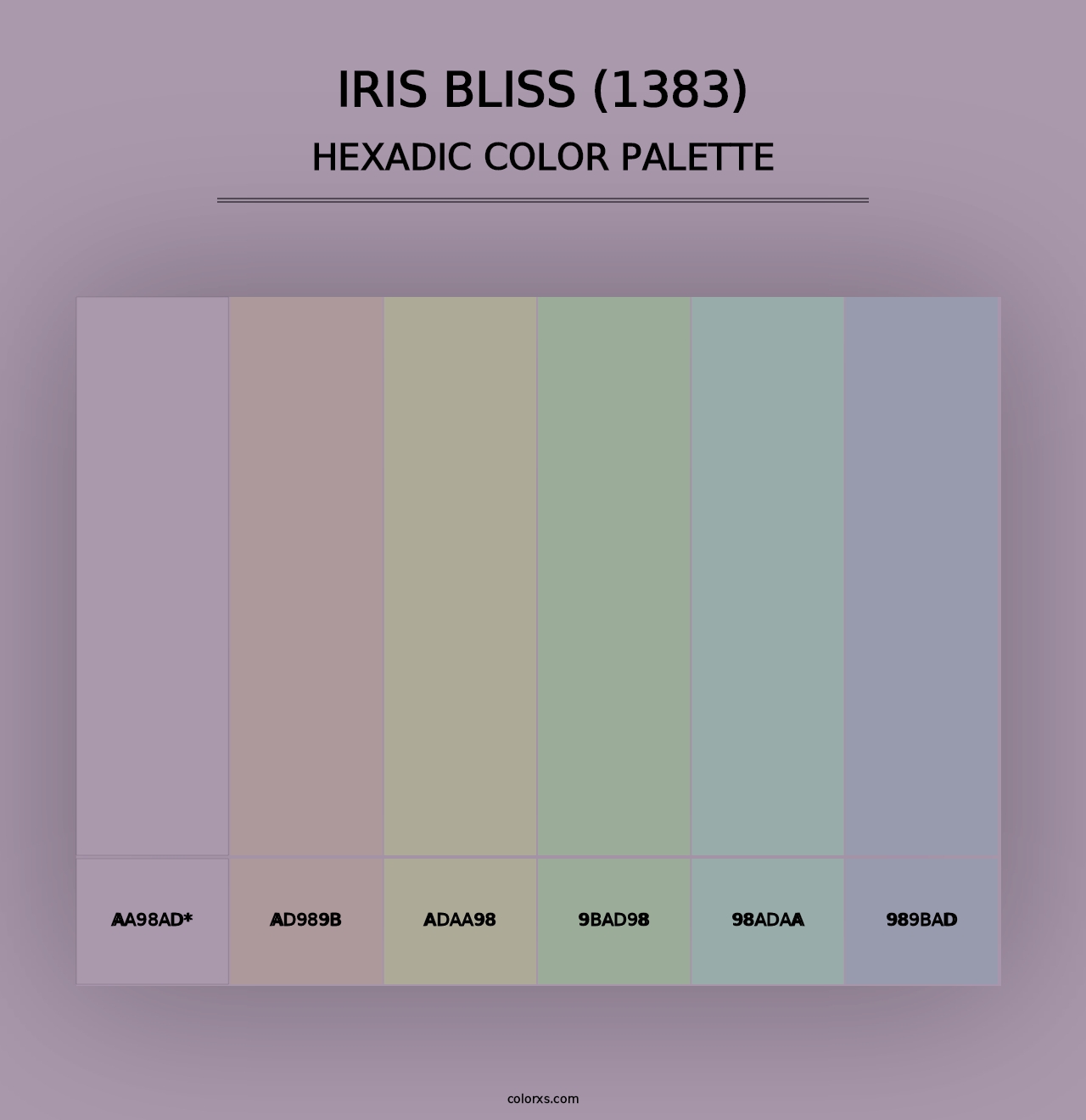 Iris Bliss (1383) - Hexadic Color Palette