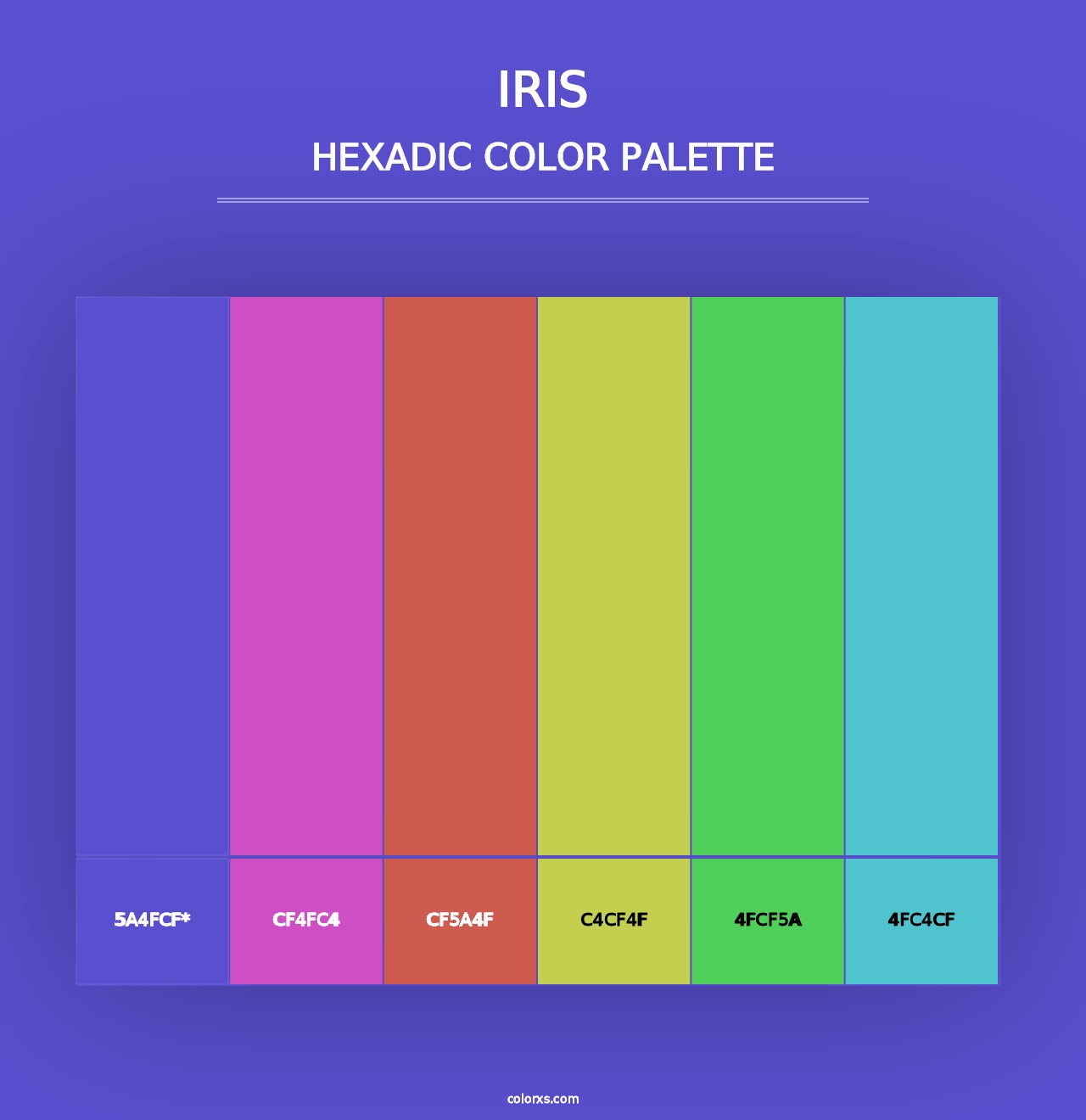 Iris - Hexadic Color Palette