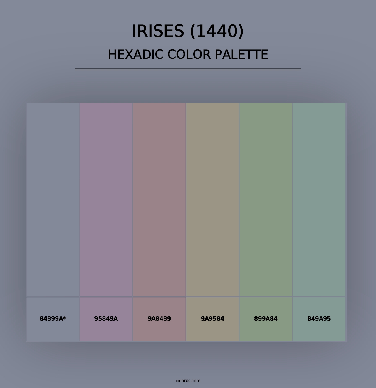 Irises (1440) - Hexadic Color Palette