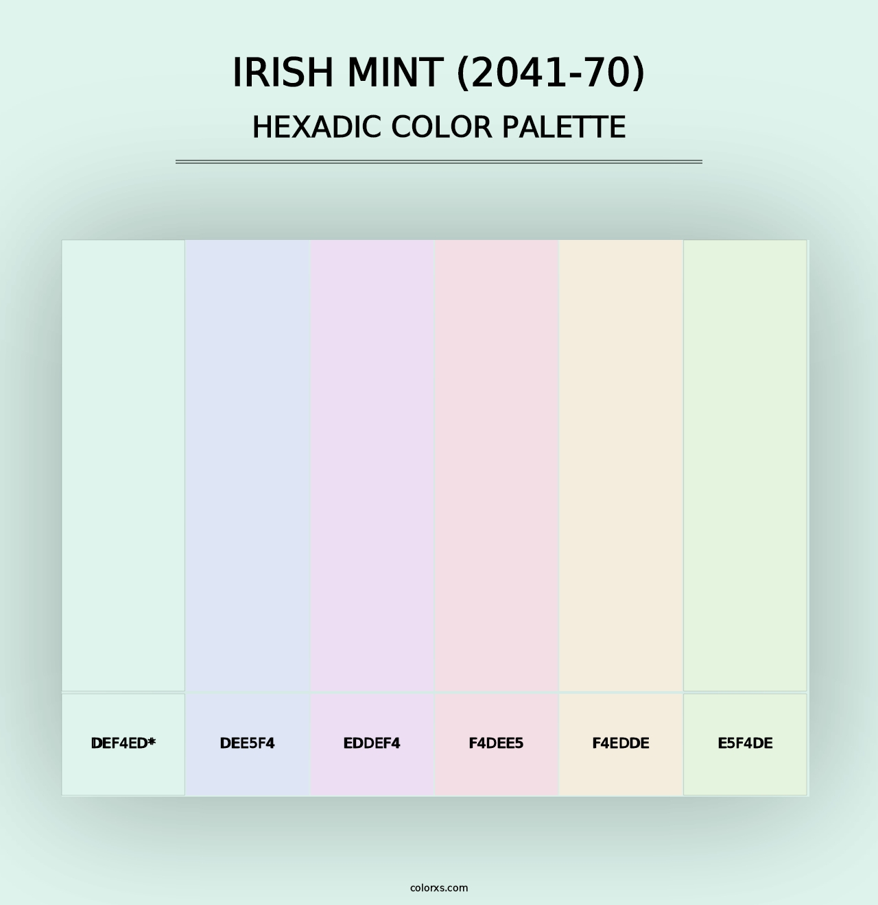 Irish Mint (2041-70) - Hexadic Color Palette