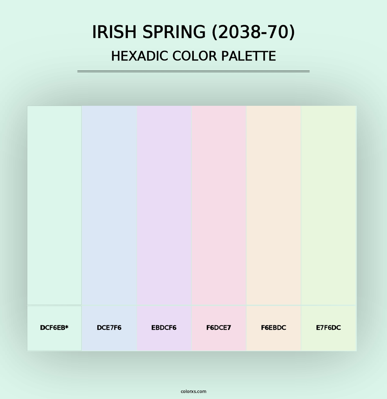 Irish Spring (2038-70) - Hexadic Color Palette