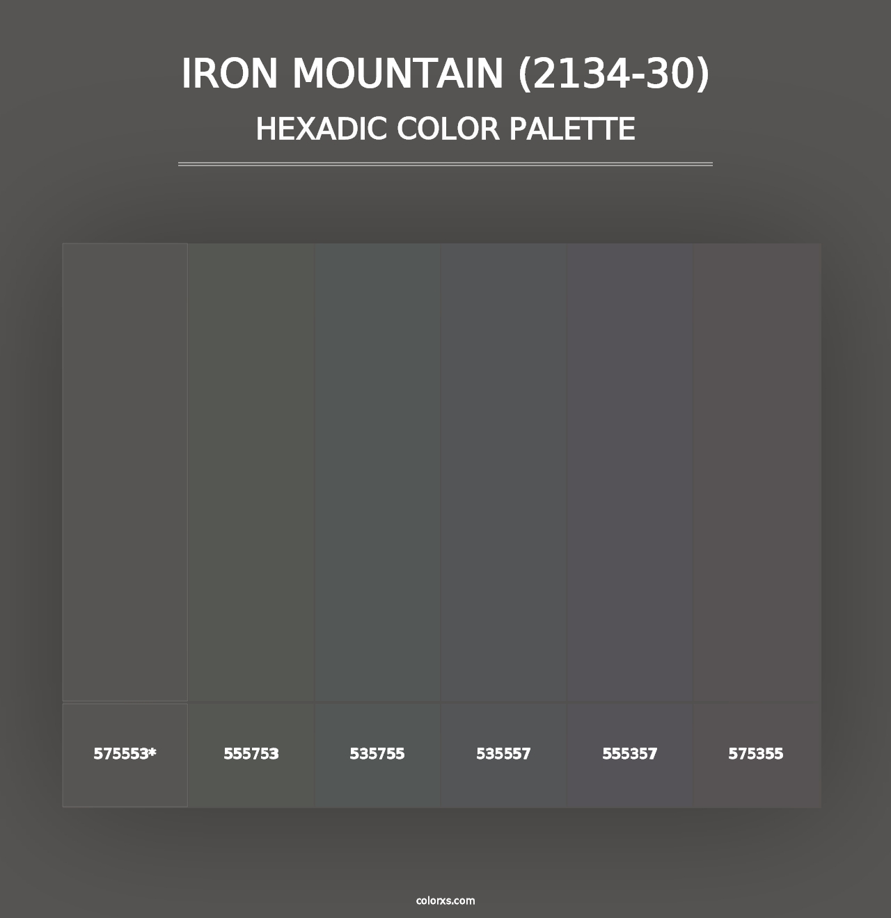 Iron Mountain (2134-30) - Hexadic Color Palette