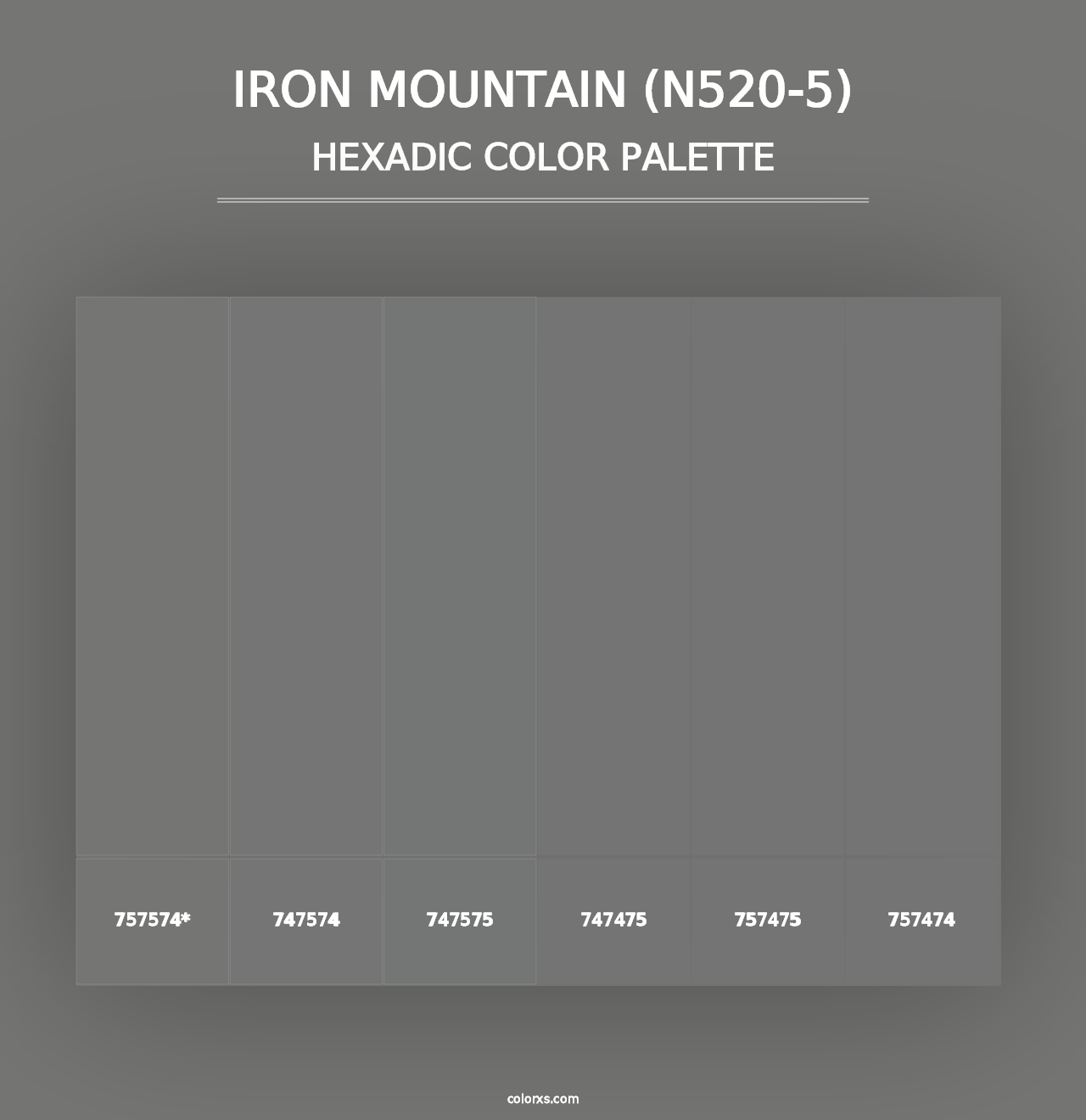 Iron Mountain (N520-5) - Hexadic Color Palette