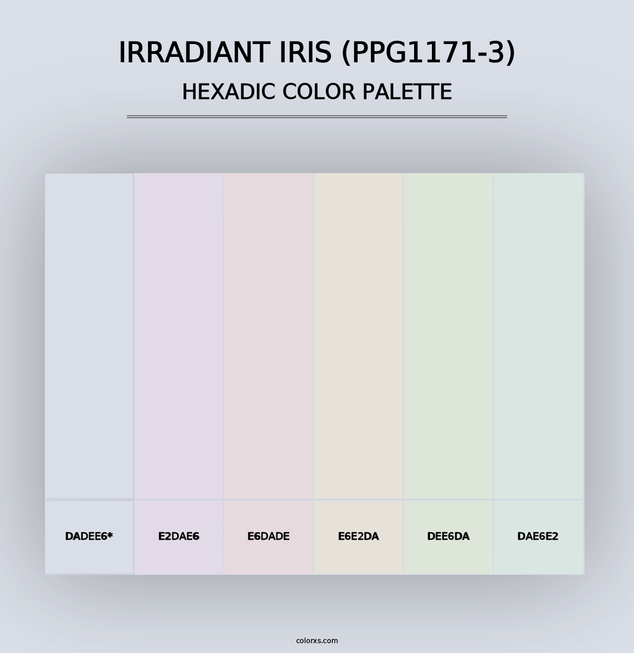 Irradiant Iris (PPG1171-3) - Hexadic Color Palette