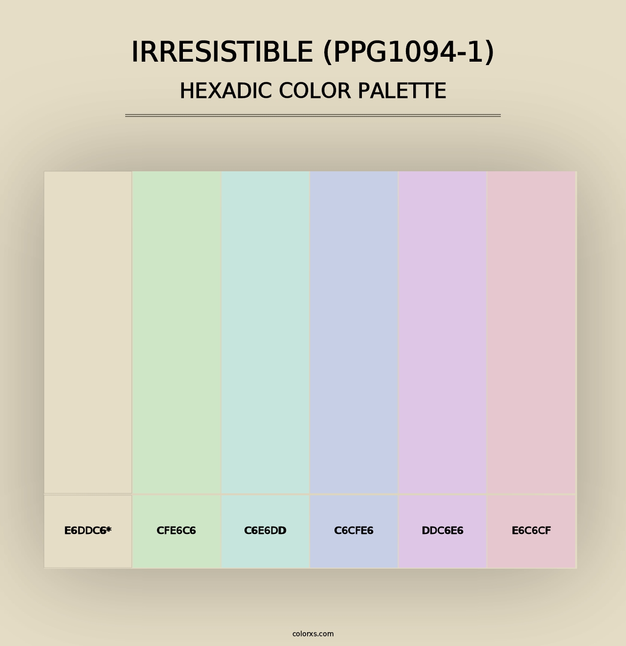 Irresistible (PPG1094-1) - Hexadic Color Palette