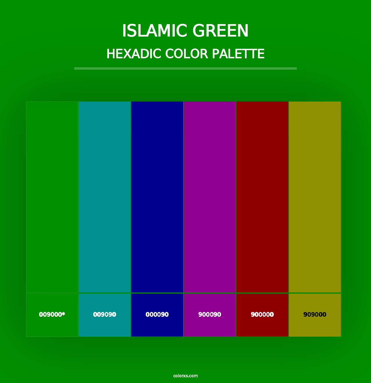 Islamic Green - Hexadic Color Palette