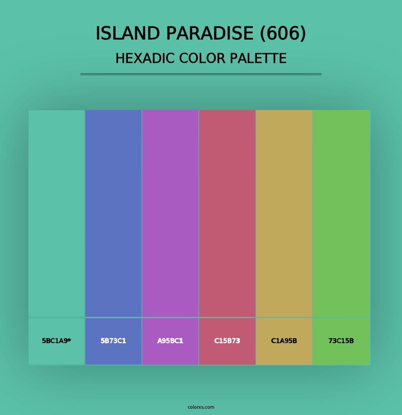 Island Paradise (606) - Hexadic Color Palette